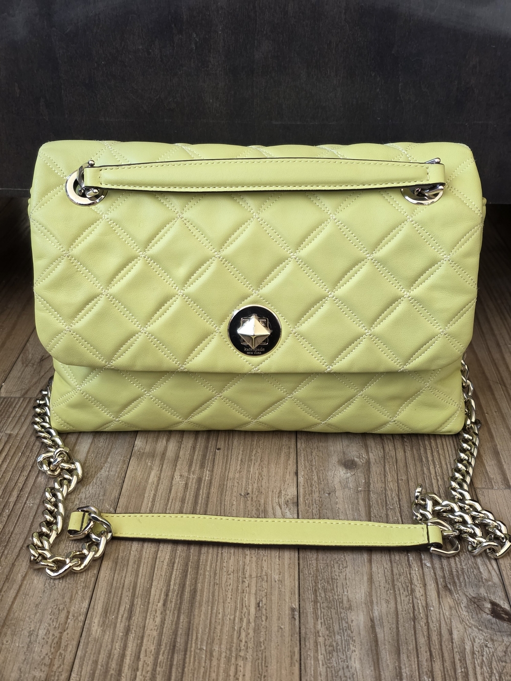 Kate Spade Natalia Medium Flap Shoulder Bag Frosty Lime